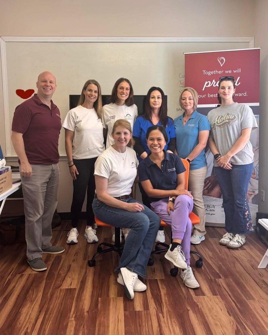The SYNERGY HomeCare of Middle Tennessee team together at the office.